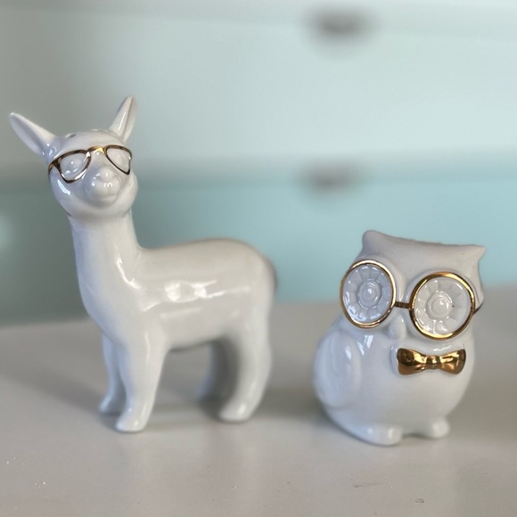 Threshold Dining Threshold Llama And Owl With Glasses White And